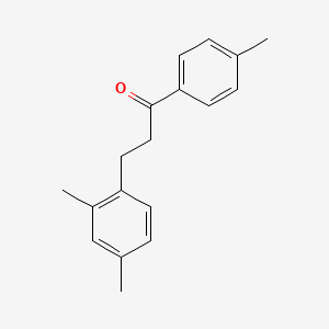 molecular formula C18H20O B1360590 3-(2,4-二甲基苯基)-4'-甲基丙酮 CAS No. 898793-57-2