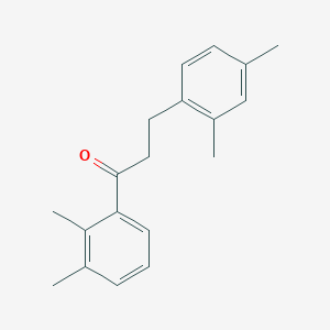 molecular formula C19H22O B1360593 2',3'-二甲基-3-(2,4-二甲基苯基)丙酮 CAS No. 898794-02-0