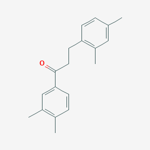 molecular formula C19H22O B1360596 3',4'-二甲基-3-(2,4-二甲基苯基)丙酮 CAS No. 898794-14-4