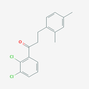 molecular formula C17H16Cl2O B1360598 2',3'-二氯-3-(2,4-二甲基苯基)丙酮 CAS No. 898794-44-0