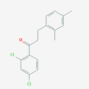 molecular formula C17H16Cl2O B1360599 2',4'-二氯-3-(2,4-二甲基苯基)丙酮 CAS No. 898794-46-2