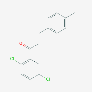 molecular formula C17H16Cl2O B1360600 2',5'-二氯-3-(2,4-二甲基苯基)丙酮 CAS No. 898794-48-4
