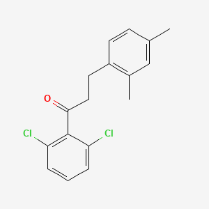 molecular formula C17H16Cl2O B1360603 2',6'-二氯-3-(2,4-二甲苯基)丙酮 CAS No. 898794-62-2