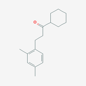 molecular formula C17H24O B1360604 环己基 2-(2,4-二甲基苯基)乙基酮 CAS No. 898794-70-2
