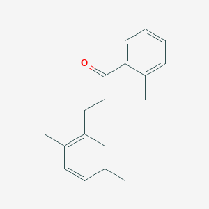 molecular formula C18H20O B1360606 3-(2,5-二甲基苯基)-2'-甲基丙酮 CAS No. 898794-74-6