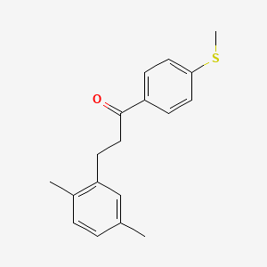 molecular formula C18H20OS B1360610 3-(2,5-Dimethylphenyl)-4'-thiomethylpropiophenone CAS No. 898795-00-1