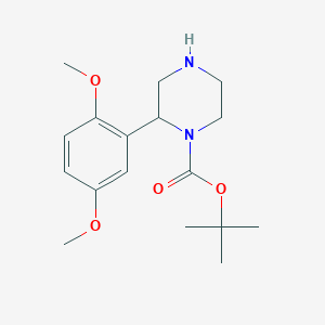 molecular formula C17H26N2O4 B13606101 Tert-butyl 2-(2,5-dimethoxyphenyl)piperazine-1-carboxylate 