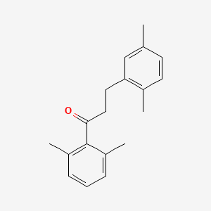 molecular formula C19H22O B1360611 2',6'-二甲基-3-(2,5-二甲苯基)丙基苯酮 CAS No. 898753-57-6
