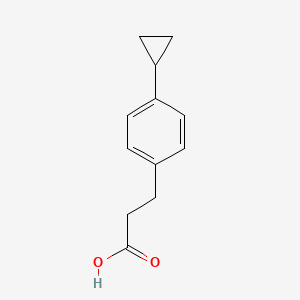 molecular formula C12H14O2 B13606116 3-(4-Cyclopropylphenyl)propanoic acid 