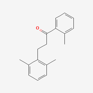 molecular formula C18H20O B1360618 3-(2,6-Dimethylphenyl)-2'-methylpropiophenone CAS No. 898754-26-2