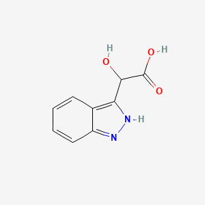 molecular formula C9H8N2O3 B13606194 2-hydroxy-2-(1H-indazol-3-yl)acetic acid 