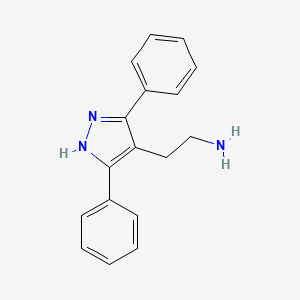 molecular formula C17H17N3 B13606199 2-(3,5-diphenyl-1H-pyrazol-4-yl)ethan-1-amine 