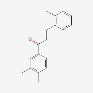 molecular formula C19H22O B1360624 3',4'-Dimethyl-3-(2,6-dimethylphenyl)propiophenone CAS No. 898754-90-0