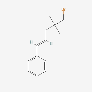 [(1E)-5-bromo-4,4-dimethylpent-1-en-1-yl]benzene