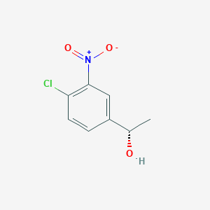 molecular formula C8H8ClNO3 B13606274 (S)-1-(4-Chloro-3-nitrophenyl)ethan-1-ol 