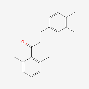 molecular formula C19H22O B1360632 2',6'-Dimethyl-3-(3,4-dimethylphenyl)propiophenone CAS No. 898779-41-4