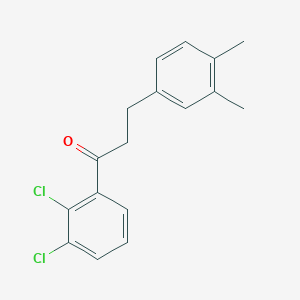 molecular formula C17H16Cl2O B1360634 2',3'-二氯-3-(3,4-二甲苯基)丙酮 CAS No. 898779-75-4