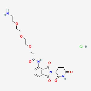 3-{2-[2-(2-aminoethoxy)ethoxy]ethoxy}-N-[2-(2,6-dioxopiperidin-3-yl)-1,3-dioxo-2,3-dihydro-1H-isoindol-4-yl]propanamide hydrochloride