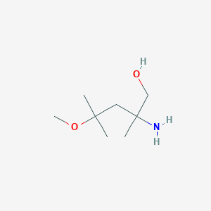 molecular formula C8H19NO2 B13606348 2-Amino-4-methoxy-2,4-dimethylpentan-1-ol 