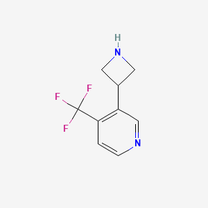 molecular formula C9H9F3N2 B13606378 3-(Azetidin-3-yl)-4-(trifluoromethyl)pyridine 