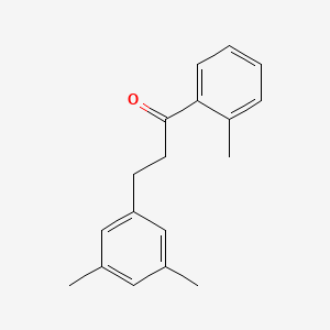 molecular formula C18H20O B1360642 3-(3,5-Dimethylphenyl)-2'-methylpropiophenone CAS No. 898780-05-7