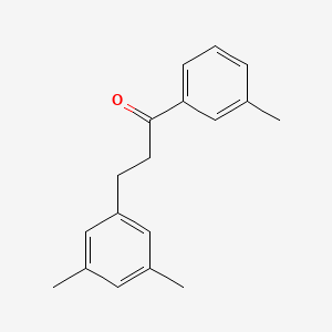 molecular formula C18H20O B1360643 3-(3,5-Dimethylphenyl)-3'-methylpropiophenone CAS No. 898780-08-0