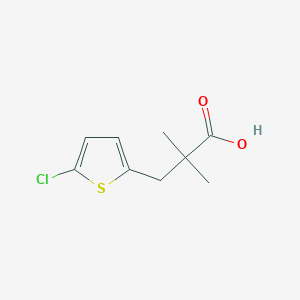 3-(5-Chlorothiophen-2-yl)-2,2-dimethylpropanoic acid