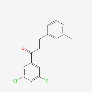 molecular formula C17H16Cl2O B1360653 3',5'-Dichloro-3-(3,5-dimethylphenyl)propiophenone CAS No. 898781-07-2