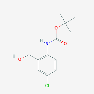 molecular formula C12H16ClNO3 B13606553 Tert-butyl 4-chloro-2-(hydroxymethyl)phenylcarbamate 