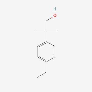 molecular formula C12H18O B13606558 2-(4-Ethylphenyl)-2-methylpropan-1-ol 