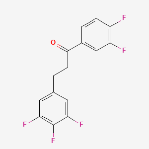 molecular formula C15H9F5O B1360659 3',4'-Difluoro-3-(3,4,5-trifluorophenyl)propiophenone CAS No. 898778-64-8