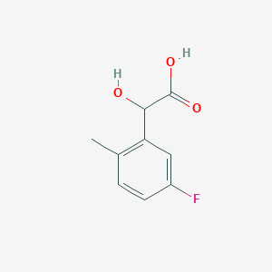 molecular formula C9H9FO3 B13606598 2-(5-Fluoro-2-methylphenyl)-2-hydroxyacetic acid 