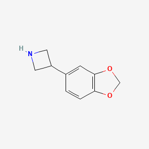 molecular formula C10H11NO2 B13606617 3-(Benzo[D][1,3]dioxol-5-YL)azetidine 