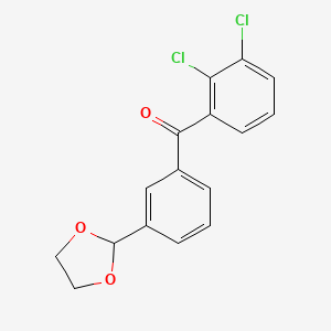molecular formula C16H12Cl2O3 B1360666 2,3-二氯-3'-(1,3-二氧杂环-2-基)苯甲酮 CAS No. 898759-49-4