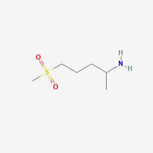 molecular formula C6H15NO2S B13606692 5-(Methylsulfonyl)pentan-2-amine 