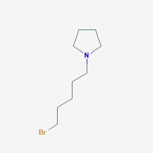 molecular formula C9H18BrN B13606702 1-(5-Bromopentyl)pyrrolidine 