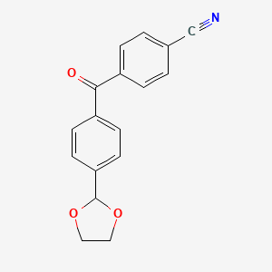 B1360671 4-Cyano-4'-(1,3-dioxolan-2-YL)benzophenone CAS No. 898759-96-1
