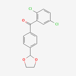 molecular formula C16H12Cl2O3 B1360678 2,5-二氯-4'-(1,3-二氧杂环-2-基)苯甲酮 CAS No. 898760-70-8