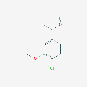 molecular formula C9H11ClO2 B13606819 (S)-1-(4-Chloro-3-methoxyphenyl)ethan-1-ol 