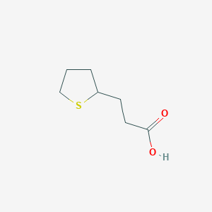 molecular formula C7H12O2S B13606853 3-(Tetrahydrothiophen-2-yl)propanoic acid 