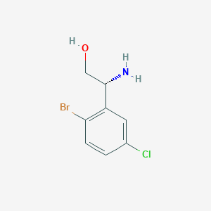 molecular formula C8H9BrClNO B13606869 (r)-2-Amino-2-(2-bromo-5-chlorophenyl)ethan-1-ol 