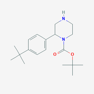 molecular formula C19H30N2O2 B13606906 2-(4-Tert-butyl-phenyl)-piperazine-1-carboxylic acid tert-butyl ester 