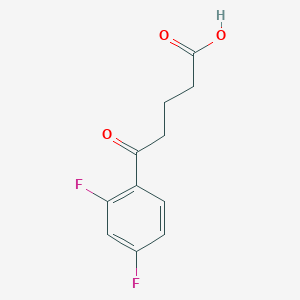 molecular formula C11H10F2O3 B1360691 5-(2,4-Difluorophenyl)-5-oxovaleric acid CAS No. 898766-25-1