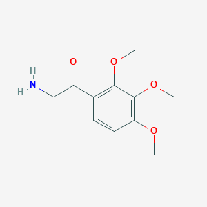 molecular formula C11H15NO4 B13606914 2-Amino-1-(2,3,4-trimethoxyphenyl)ethan-1-one 