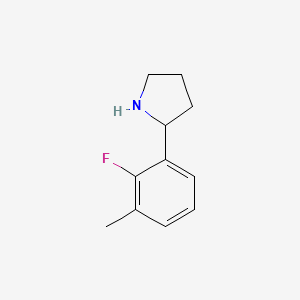 molecular formula C11H14FN B13606917 2-(2-Fluoro-3-methylphenyl)pyrrolidine 