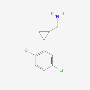 molecular formula C10H11Cl2N B13606935 (2-(2,5-Dichlorophenyl)cyclopropyl)methanamine 