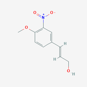 molecular formula C10H11NO4 B13606968 (E)-(4-methoxy-3-nitrophenyl)allyl alcohol CAS No. 125872-44-8