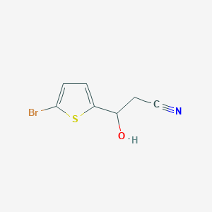 3-(5-Bromothiophen-2-yl)-3-hydroxypropanenitrile