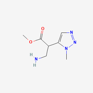 molecular formula C7H12N4O2 B13606976 (R)-Methyl 3-amino-2-(1-methyl-1H-1,2,3-triazol-5-YL)propanoate 