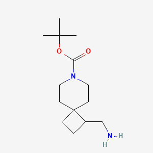 molecular formula C14H26N2O2 B13606983 Tert-butyl1-(aminomethyl)-7-azaspiro[3.5]nonane-7-carboxylate 